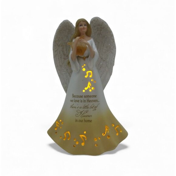 THOMAS KINKADE Angel Figurine Light Of Love Collection with Light-Up Feature - Picture 1 of 13